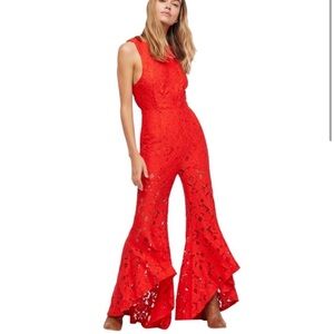 Free People Rare Lace Rise and Shine Jumpsuit